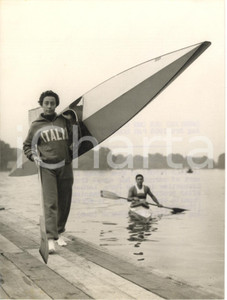 1955 LONDON Championship Regatta - Kayaker Lucilla PERONI *Photo 15x20 cm