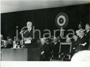 1965 COURMAYEUR Inaugurazione Traforo Monte Bianco - Discorso Giuseppe SARAGAT