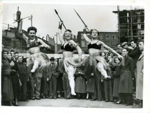 1954 LONDON Dancers during rehearsals of "Fiesta of World Song Dance and Music"