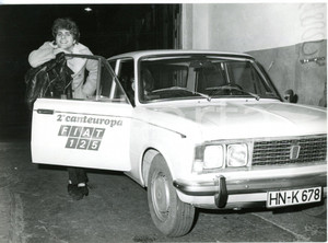 1967 CANTAEUROPA INNSBRUCK Ricky SHAYNE con auto FIAT 125 - Foto 18x13 cm