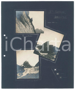 Fotografia d epoca originale 1920 ca ALPI  VAL MASINO Pizzo Torrone Orientale  Alpinista su piodessa 3 Foto 1