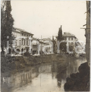 Fotografia d epoca originale 1970 ca PADOVA Scorcio della cittÃ  con canale  Foto 18x18 cm 1