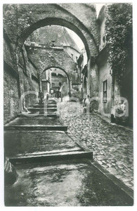 Cartolina originale da collezione 1965 ca SIBIU  ROMANIA Passage of stairs  Postcard FP NV 1