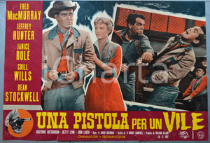 Materiale cinematografico d’epoca 1957 WESTERN  GUN FOR A COWARD Una pistola per un vile  Lobby card 1 1
