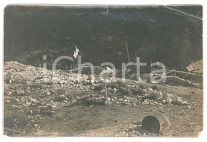 Fotografia d epoca originale 1918 WW1 ZONA DI GUERRA Edifici rurali colpiti 2 Foto DANNEGGIATA ANIMATA 1