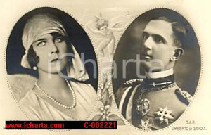 Cartolina originale da collezione 1930 RITRATTI SAVOIA Principi Maria JosÃ© Umberto II ^Cartolina NV 1