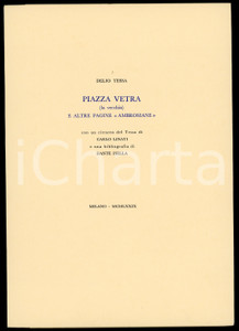 1979 Delio TESSA Piazza Vetra (la vecchia) e altre pagine ambrosiane *ALLEGRETTI