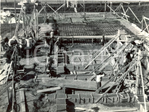 Fotografia d epoca originale 1950 ca MORTARA Alloggi popolari  Lavori fondamenta RONDELLI E ROVATI Foto 3 1
