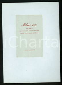 1976 MILANO 1881 negli scritti di Luigi CAPUANA Giovanni VERGA Neera - Campi