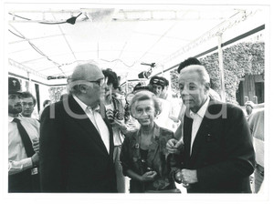 Fotografia d epoca originale 1983 VENEZIA Federico FELLINI Giulietta MASINA Gian Luigi RONDI Foto 24x17 cm 1