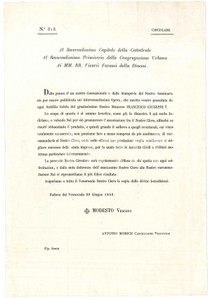Documento originale, autentico 1853 PADOVA Lettera vescovo Modesto FARINA pro opera a stampa benefica 1
