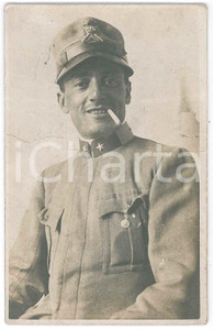 Fotografia d epoca originale 1915 ca REGIO ESERCITO Soldato Vittorio LODIGIANI Ritratto  Foto 8x13 cm 1