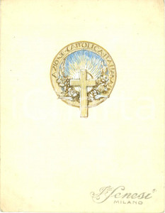 Stampa, bozzetto originale 1935 ca MILANO Azione Cattolica Italiana Bozzetto DISEGNATO A MANO medaglia 2 1