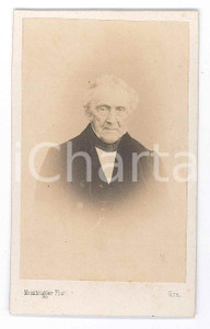 Fotografia d epoca originale 1870 ca NICE F Ritratto maschile  Busto Foto MOOSBRUGGER CDV 1