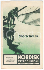 Mappa, planimetria storica 1952 TOURISM STOCKHOLM SWEDEN Map  Sights Nordisk Resebureau 1