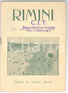 Materiale pubblicitario d’epoca 1920 ca TURISMO  RIMINI Der schonste Strand Italiens Opuscolo DEUTSCH 1