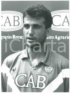 Fotografia d epoca originale 1992 BRESCIA CALCIO Marco SCHENARDI Ritratto del calciatore  Foto 18x23 cm 1