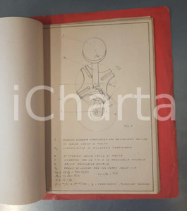 Documento originale, autentico 1973 Patrizio PIZZARDI Calcolo accelerazioni di un meccanismo Fascicolo 1