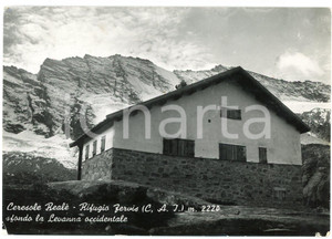 Cartolina originale da collezione 1958 CERESOLE REALE Rifugio Guglielmo Jervis e Levanna Occidentale  Cartolina 1