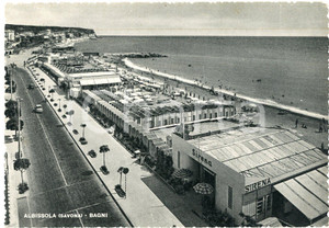 Cartolina originale da collezione 1952 ALBISSOLA MARINA SV Stabilimenti balneari SIRENA e NETTUNO Cartolina FG 1