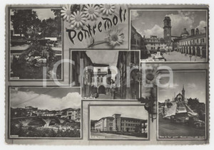 Cartolina originale da collezione 1950 ca PONTREMOLI Giardini  Piazza Repubblica  Via Cocchi  Cartolina FG VG 1