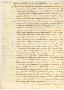 Documento originale, autentico 1760 MONTICHIARI Vendita censo Lorenzo BERIOLA a Francesco TRECANI  Manoscritto 1