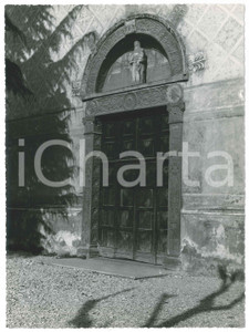 Fotografia d epoca originale 1955 ca PISOGNE Chiesa S. MARIA IN SILVIS  Portale  Foto 18x24 cm 1