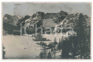 Fotografia d epoca originale 1940 ca DOLOMITI  MISURINA con Hotel ALPINO ET DE LONDRES  Foto 22x14 cm 1