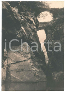 Fotografia d epoca originale 1930 ca CANNOBIO VB Orrido di S. ANNA  Rocce  Veduta  Foto 16x23 cm 1