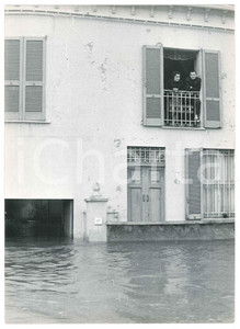Fotografia d epoca originale 1968 ALLUVIONE PAVIA  Strade allagate e cittadini al balcone Foto 2 1
