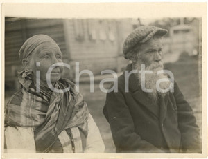 Fotografia d epoca originale 1935 PETROZAVODSK CARELIA, URSS Ritratto di una coppia di anziani Foto 24x18 1