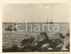 Fotografia d epoca originale 1935 KARELIA URSS Fiume Neva alla confluenza con il Mar Bianco  Bassa marea 1