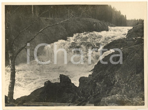Fotografia d epoca originale 1935 KARELIA URSS KIVACH Falls on the Suna River  View Photo 24x18 cm 1
