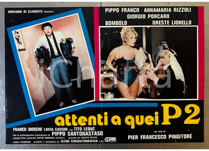 1982 ATTENTI A QUEI P2 Pippo FRANCO Annamaria RIZZOLI Bombolo - Lobby card