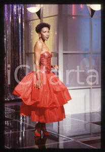 35mm vintage slide* 1985 ITALY singer Josette MARTIAL Portrait (61)