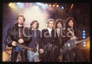 35mm vintage slide* 1987 ca ITALY Canadian rock band GLASS TIGER (3)