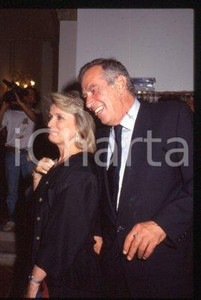 35mm vintage slide* 1991 VENICE Roger VADIM & wife Marie Christine BARRAULT (31)