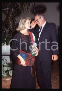 35mm vintage slide* 1991 VENICE Roger VADIM & wife Marie Christine BARRAULT (33)