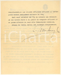 Autografo originale 1941 ROMA Lettera Edoardo SCARDAMAGLIA Ministro Educazione Nazionale Autografo 1