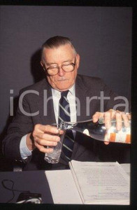 35mm vintage slide* 1990 ca MILAN Nobel Prize winner James M. BUCHANAN (38)