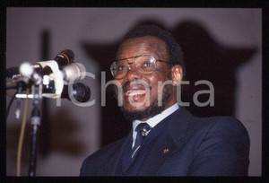 35mm vintage slide* 1994ca POLITICS Inkatha Freedom Party Mangosuthu BUTHELEZI 1
