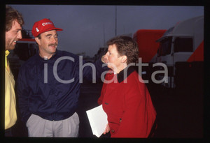35mm vintage slide* 1990 ca FORMULA1 Nigel e Roseanne MANSELL - Paddock (3)