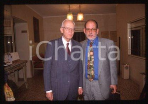 35mm vintage slide* 1990 ca MILAN Historians Michael LEDEEN & Ernst NOLTE 19