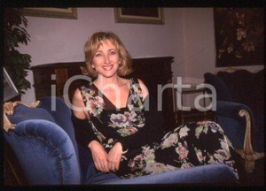 35mm vintage slide* 1998 ca RAI1 ITALY - Portrait of Actress Lunetta SAVINO (2)