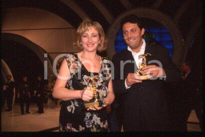 35mm vintage slide* 1998 ca RAI1 ITALY - Lunetta SAVINO & Enrico BRIGNANO (20)