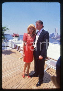 35mm vintage slide* 1988 NEW YORK Ivana and Donald TRUMP aboard TRUMP PRINCESS 7