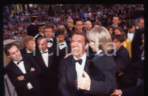 35mm vintage slide* 1993 FESTIVAL CANNES Arnold SCHWARZENEGGER Austin O'BRIEN 30