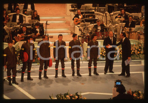 35mm vintage slide* 1994 FESTIVAL SANREMO - Pippo BAUDO e i VIGILI DEL FUOCO