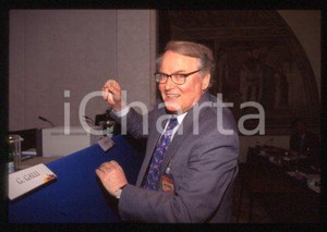 35mm vintage slide* 1992 ca ECONOMICS Swedish professor Assar LINDBECK (1)
