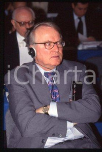 35mm vintage slide* 1992 ca ECONOMICS Swedish professor Assar LINDBECK (2)